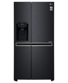 LG 625L Side By Side Fridge with Non-Plumbed Ice & Water Dispenser - Matte Black GS-L668MBNL