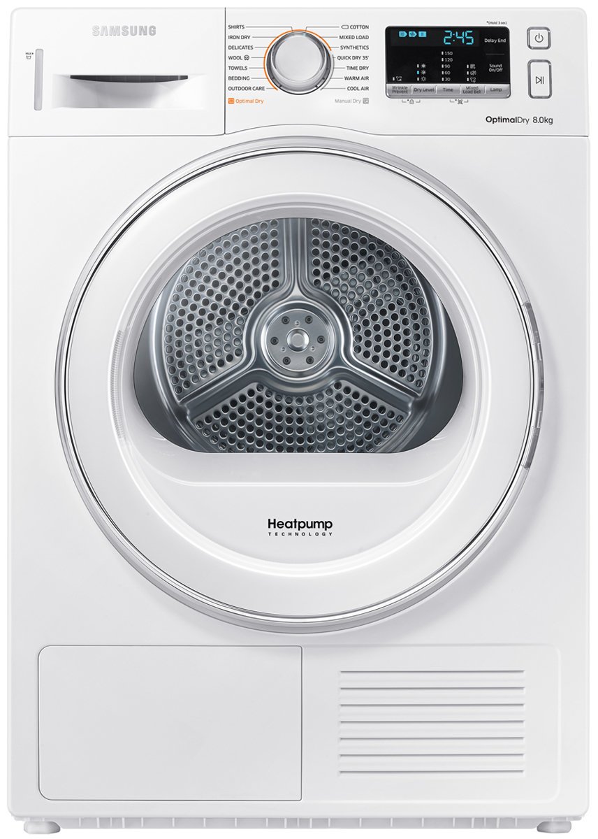 Samsung 8kg Heat Pump Dryer 7 Stars Energy rating DV80M5010IW Go Get