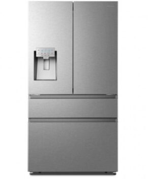Hisense 560L PureFlat French Door Fridge with Ice & Water Dispenser - Stainless Steel HRFD560SW