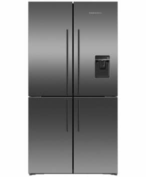 Brand New Fisher & Paykel 538L Quad Door Refrigerator - Black Stainless Steel RF605QDUVB2